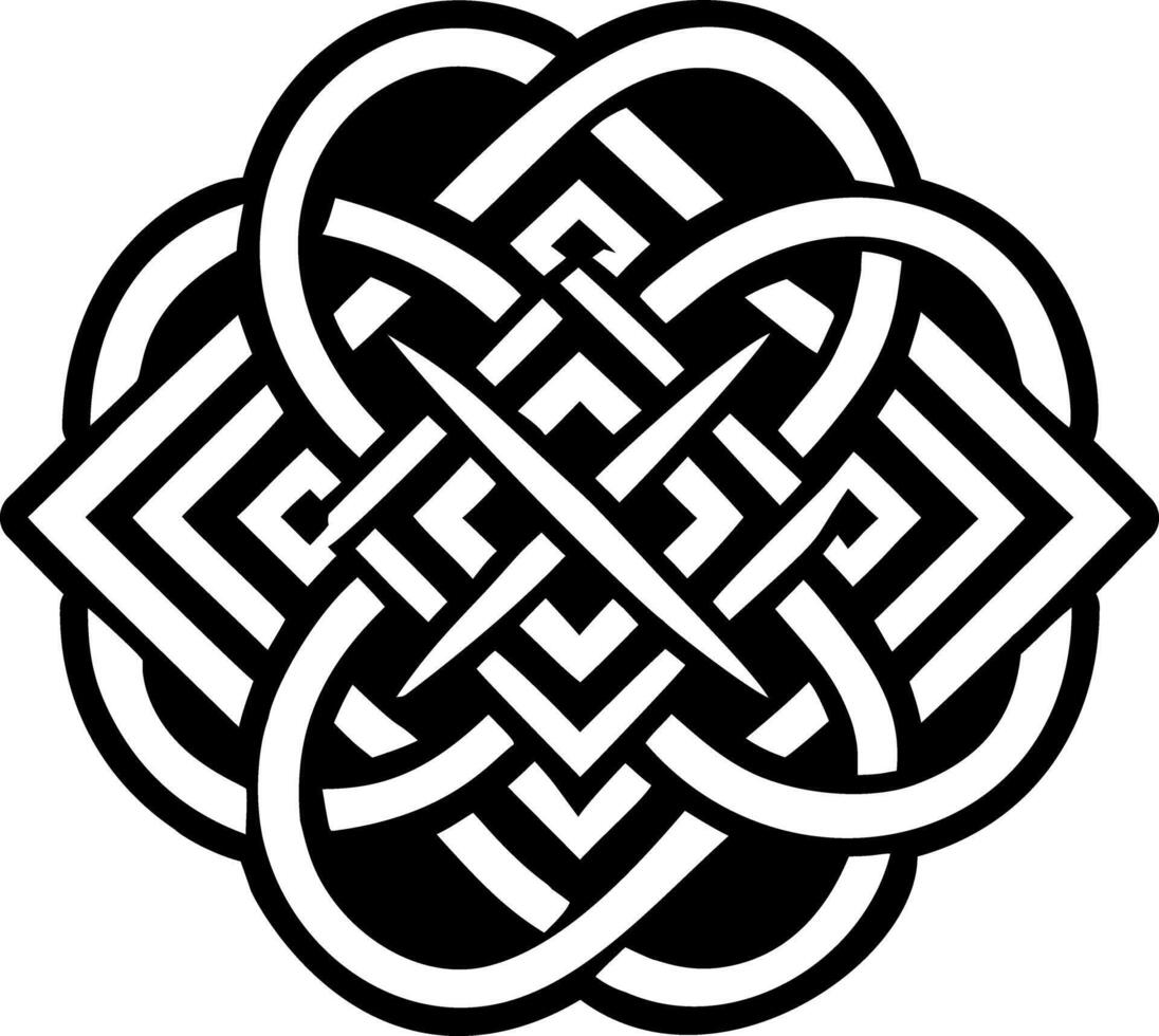 Viking knot icon in glyph style vector
