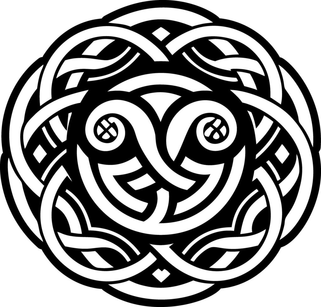 A filled style icon of timeless knot symbol vector