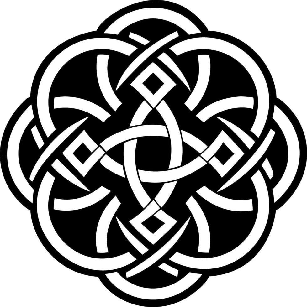 A solid style icon of unity knot symbol vector