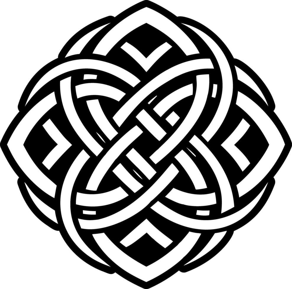 A glyph style icon of companion knot symbol vector