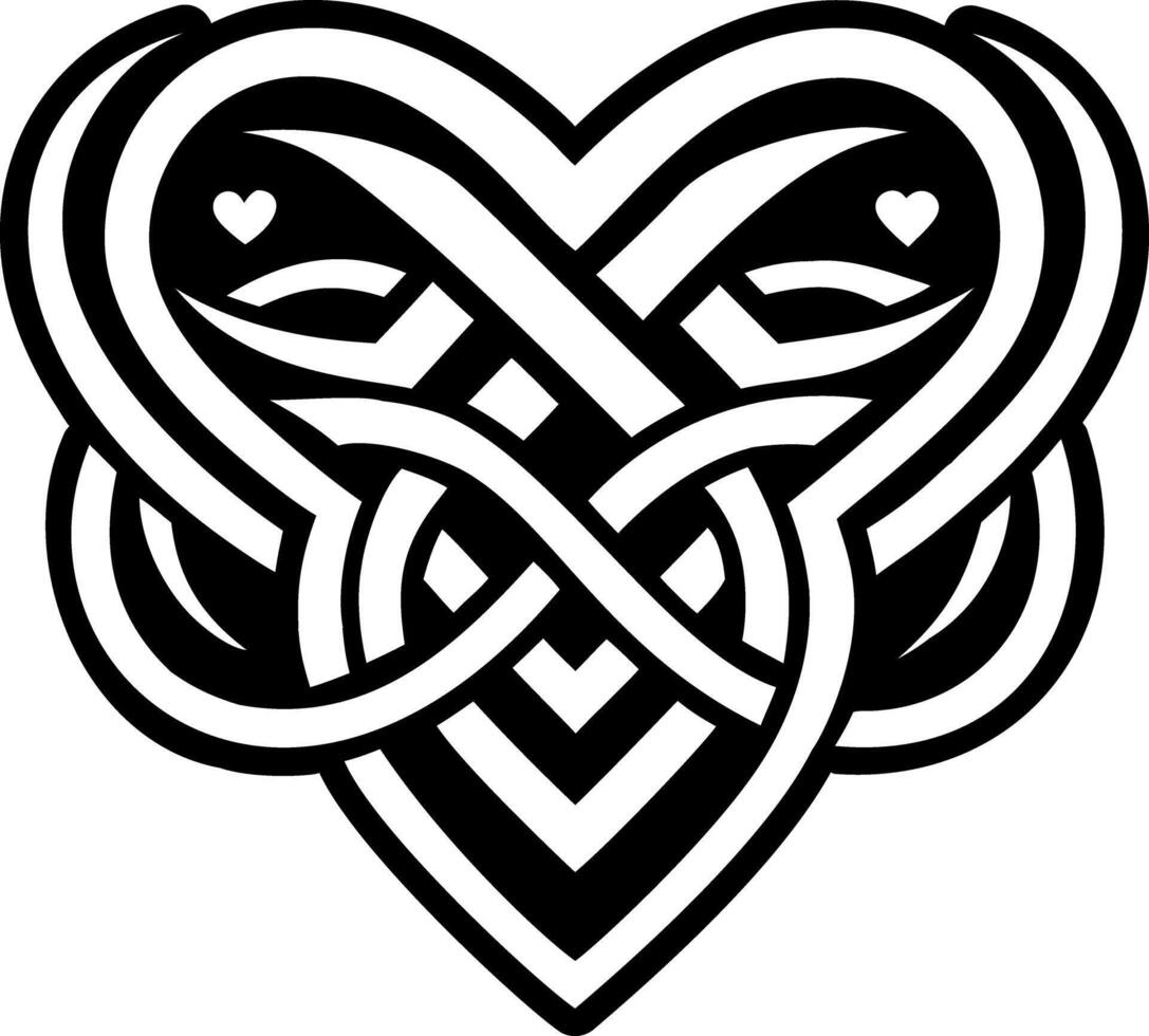 A glyph style icon of cupid knot symbol vector