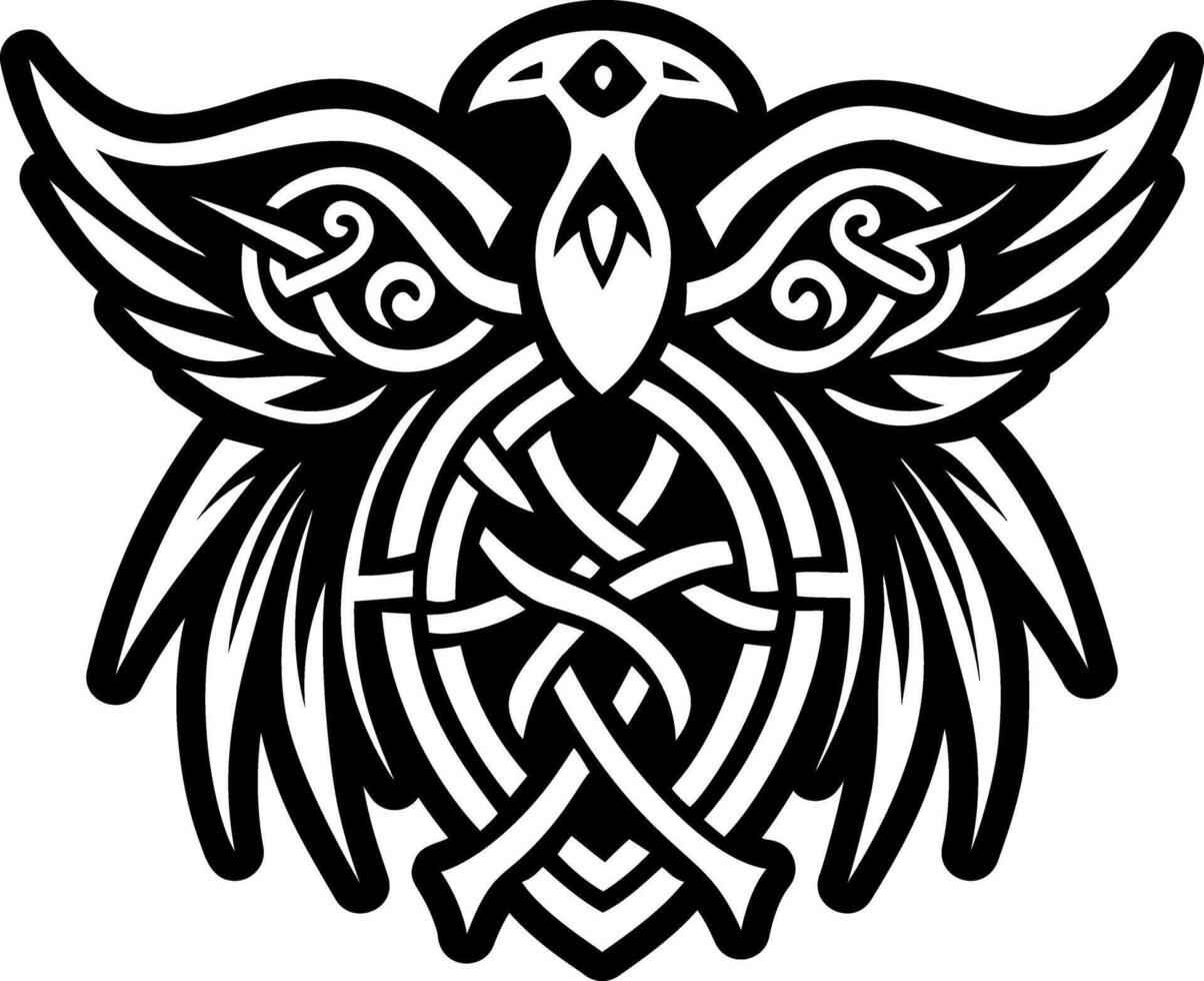 A filled style icon of crow symbol vector