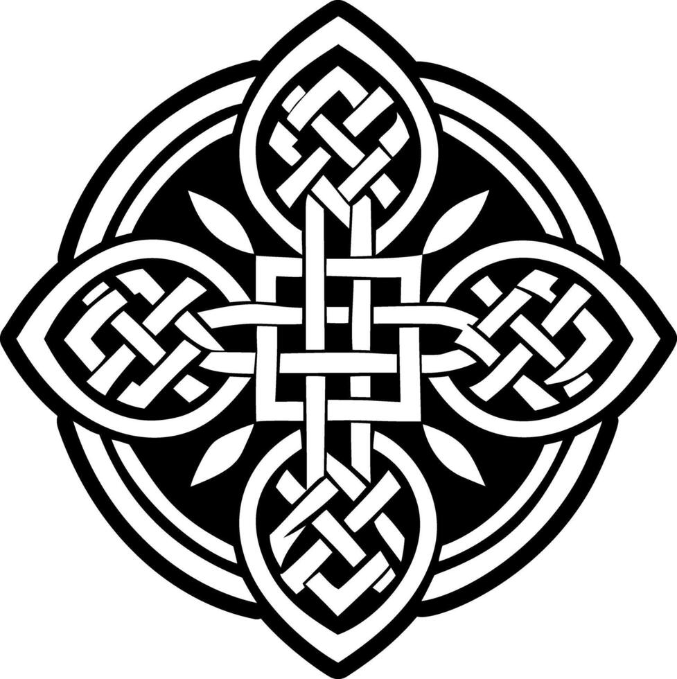 Cross knot icon in solid style vector