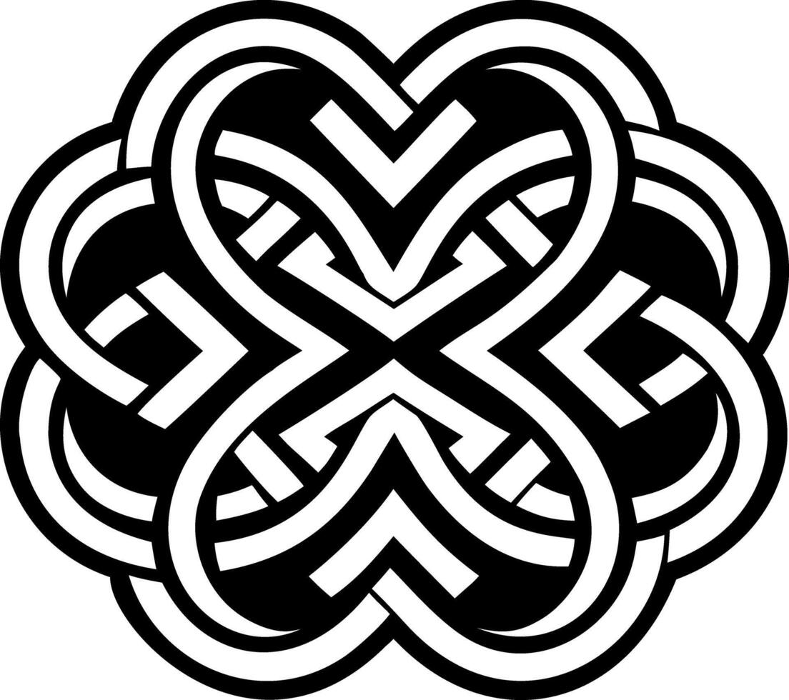 A filled style icon of eternity knot symbol vector