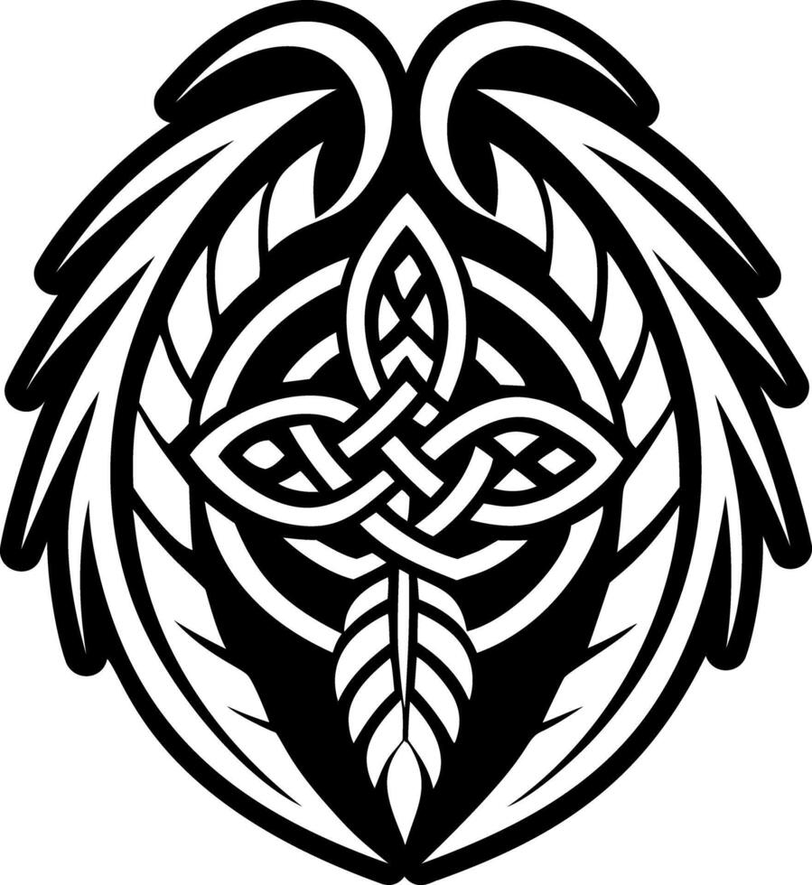 A filled style icon of hawk feather symbol vector