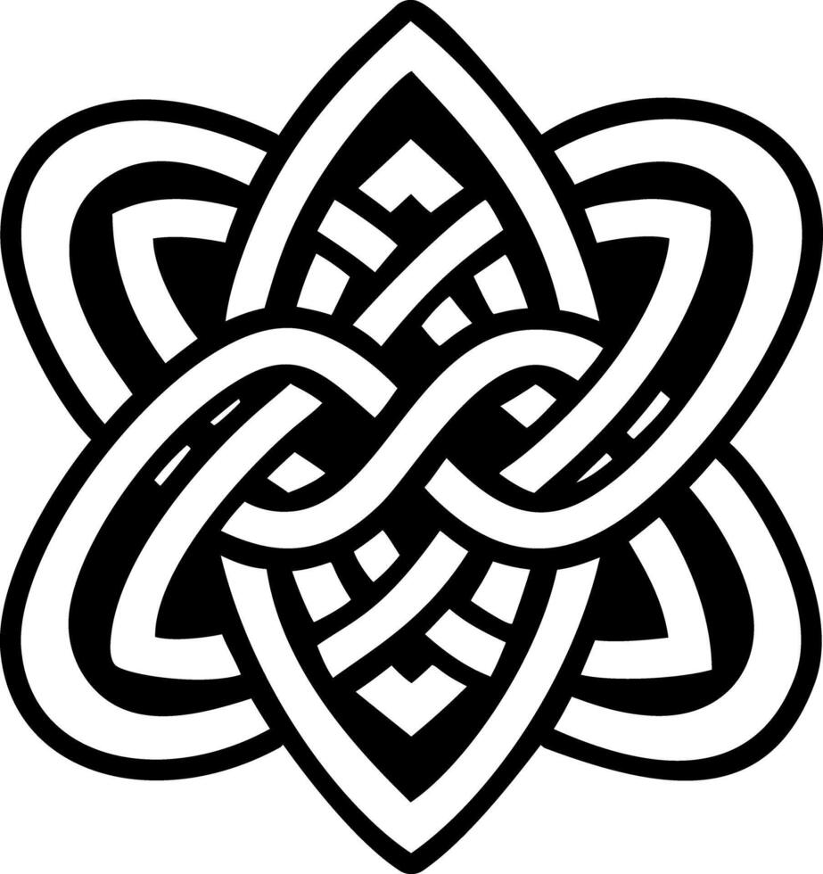 A filled style icon of lovers knot symbol vector