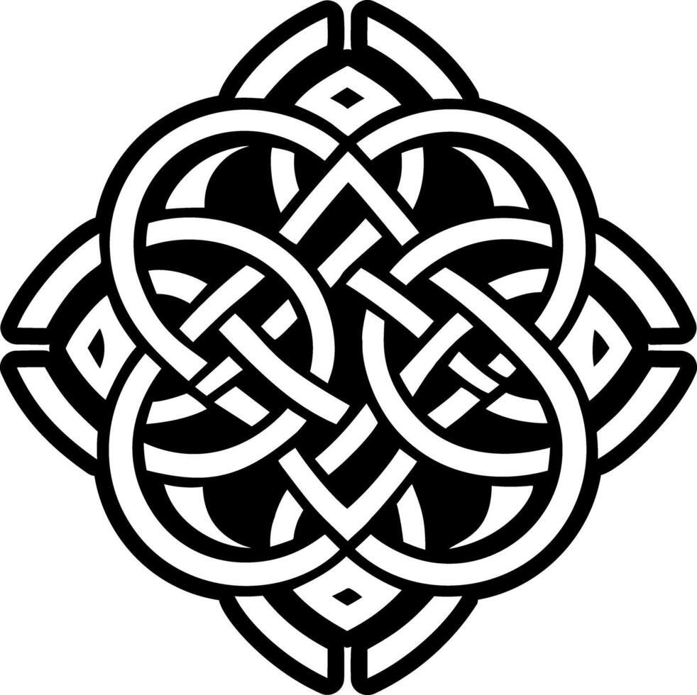 A solid style icon of luck celtic symbol vector