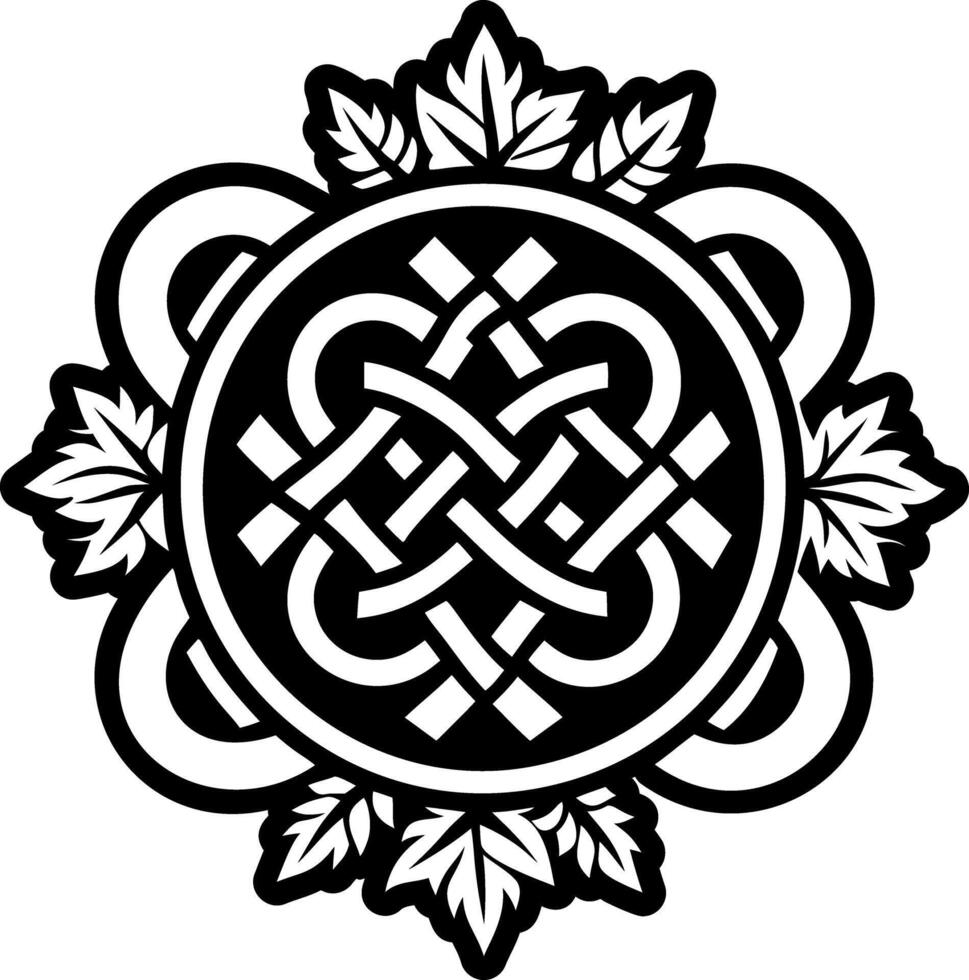 Knot tattoo icon in glyph style vector
