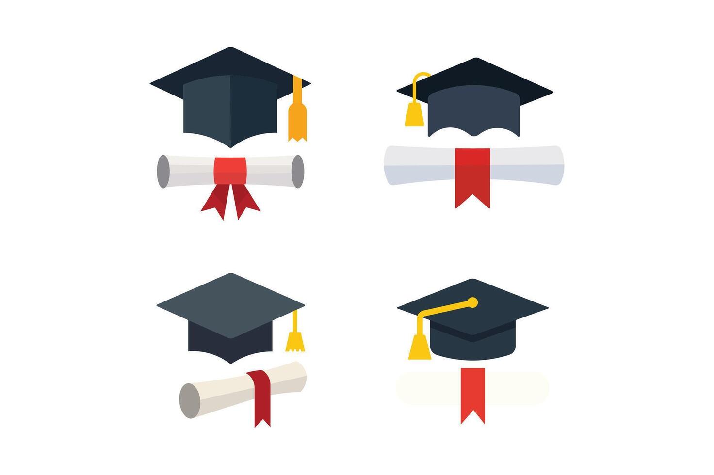 Graduation Cap and Diploma Icon for Education Designs, graduation cap icon, graduation celebration, university degree icon, graduation symbol vector