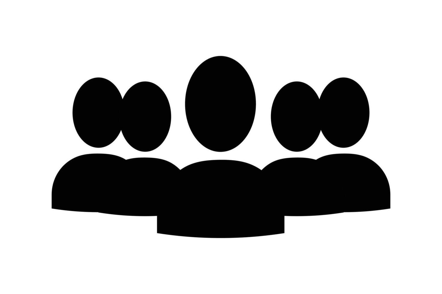 Group of People Silhouette Icon, group of people icon, group of users icon, team members icon, user profile vector
