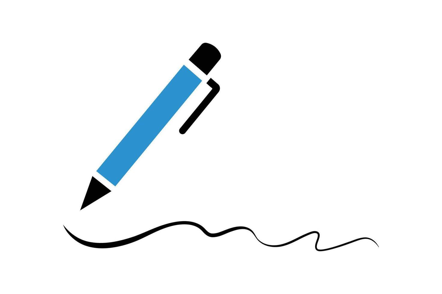 Digital Ballpoint Pen Icon for App Development, ballpoint pen icon , minimalist ballpoint pen icon, flat design ballpoint pen icon, pen symbol vector