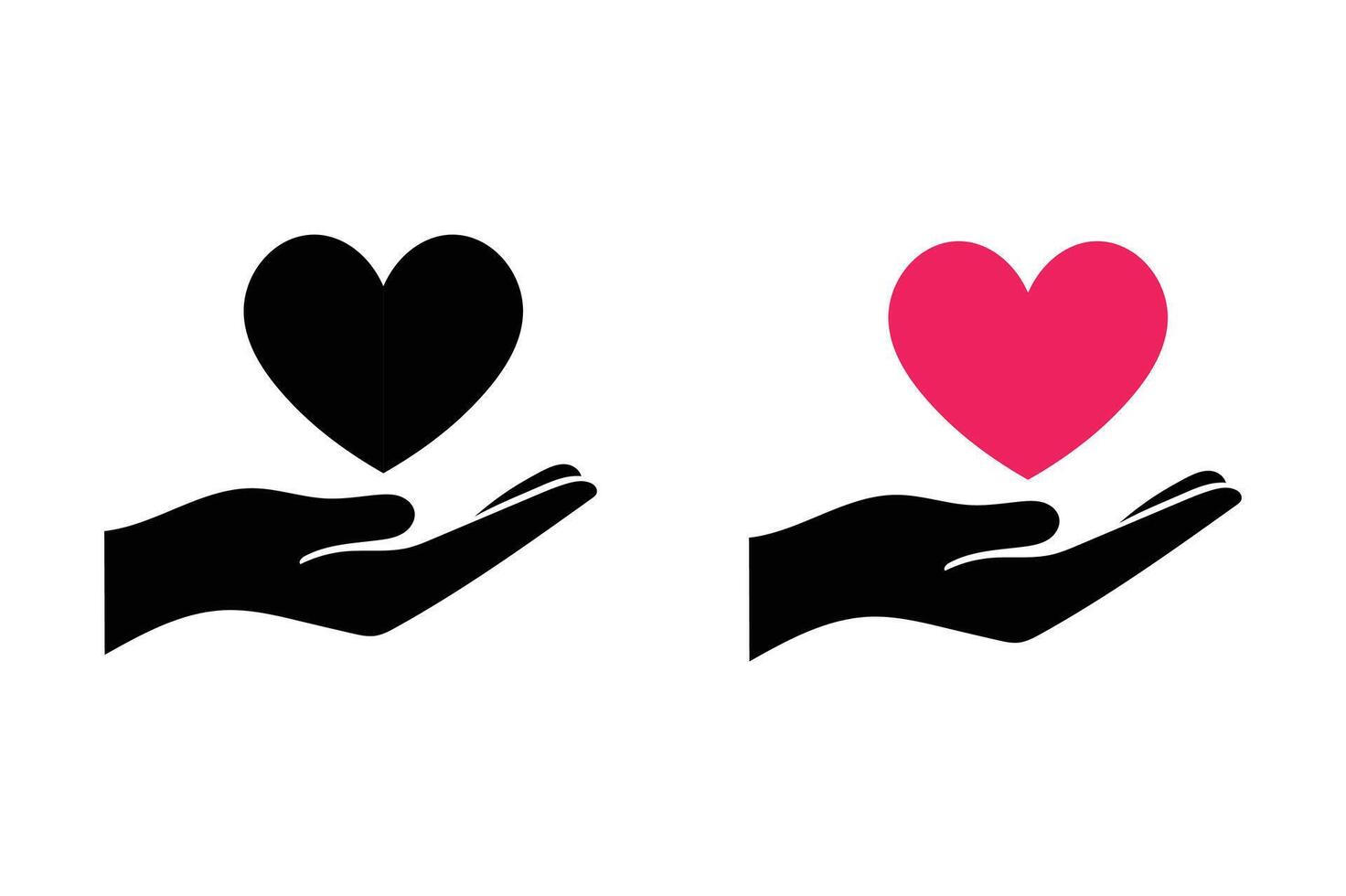 Hands Holding Heart Icon for Community and Togetherness, love and care icon, donation symbol, healthcare icon, mental health awareness vector