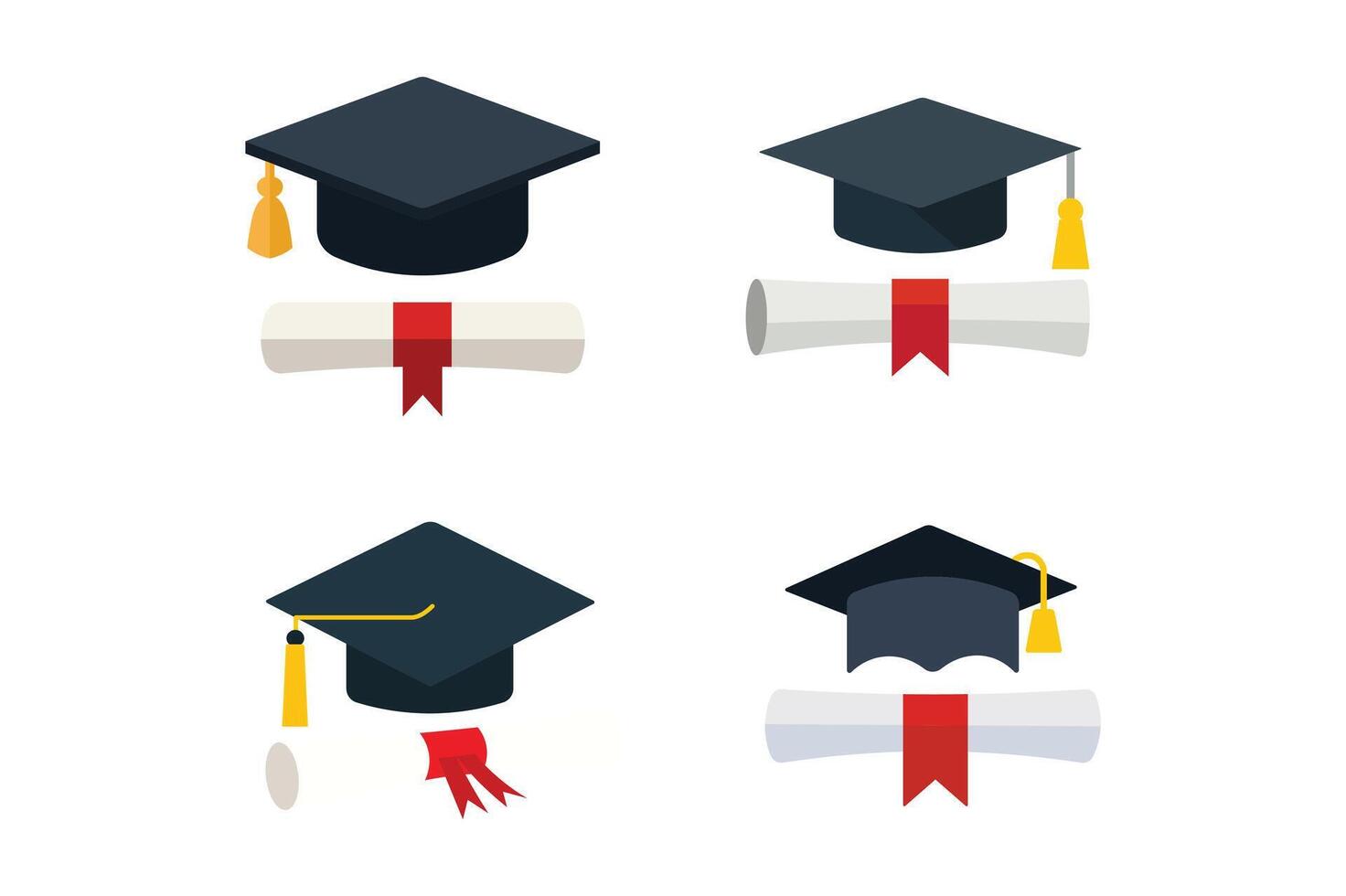 Graduation Cap and Diploma Icon for Academic Success, graduation cap icon, graduation celebration, university degree icon, graduation symbol vector