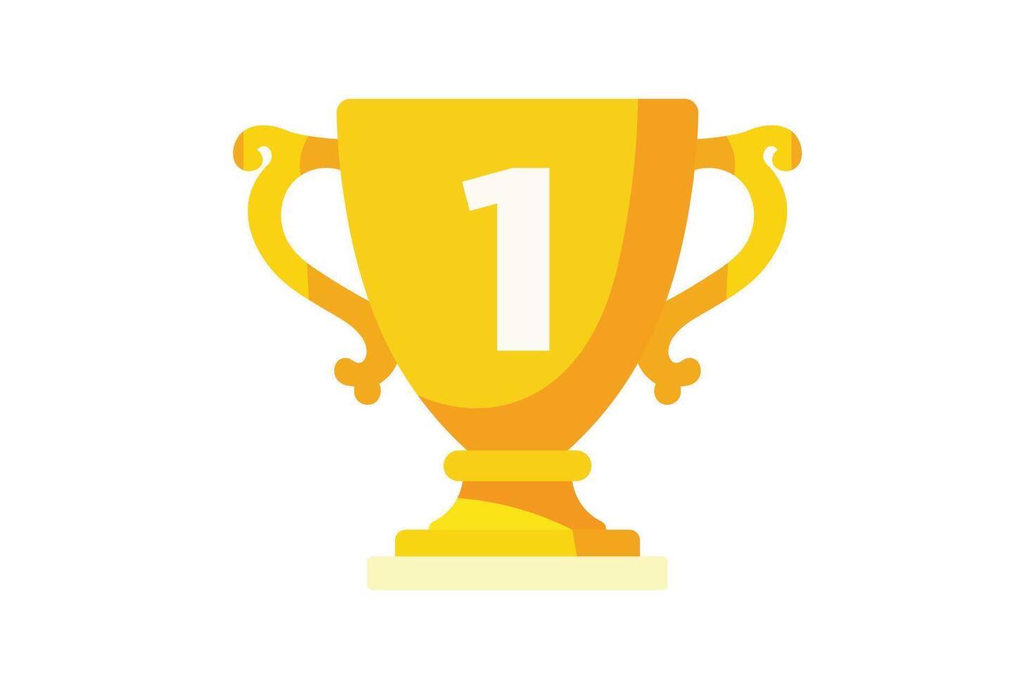 Futuristic Winner Champion Icon for Digital Media, winner champion icon, flat style winner trophy icon, gold medal icon, sports champion trophy vector