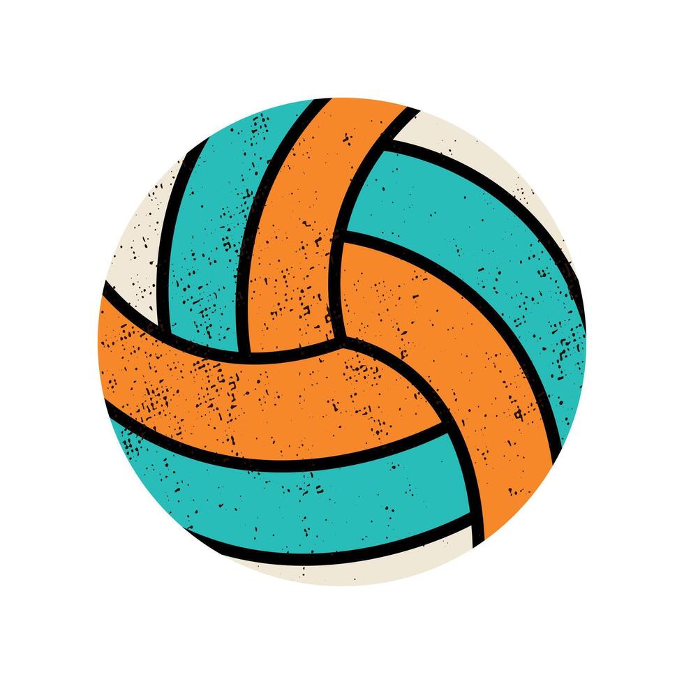 Volleyball ball. Sport equipment, beach games, fitness activity. vector