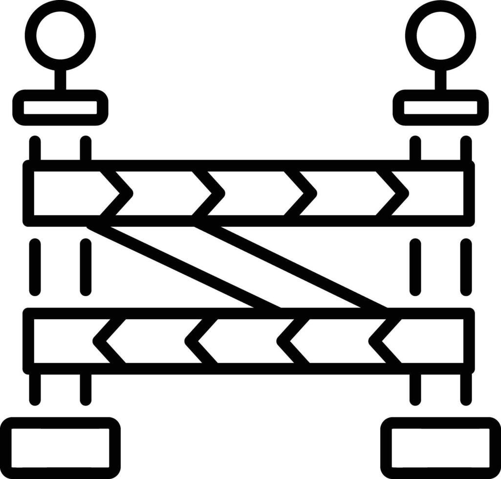 Barrier icon in linear style vector