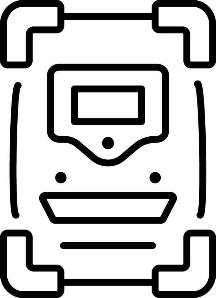 A line style icon of police shield vector