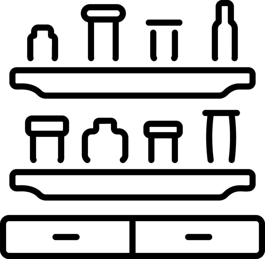Spices racks icon in linear style vector