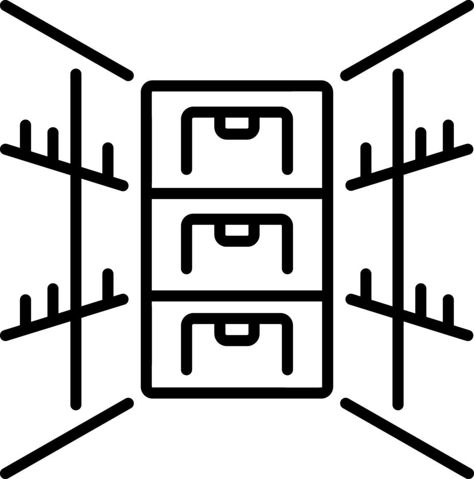Storage room icon in linear style vector