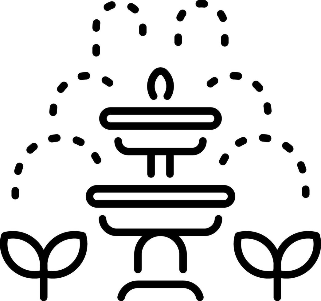 A line style icon of water fountain vector