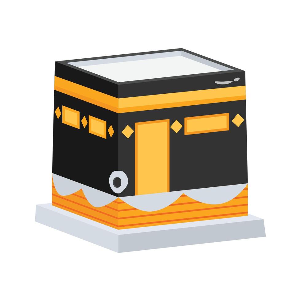 The Holy Kaaba in Mecca, central to Muslim worship and pilgrimage. vector