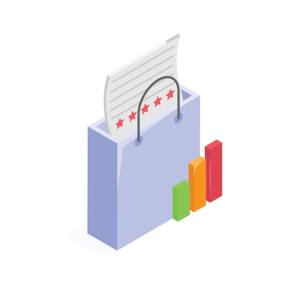Get this amazing icon of shopping review in modern design style vector