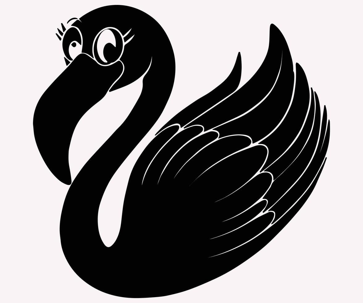 A Flamingo Silhouette Illustration vector