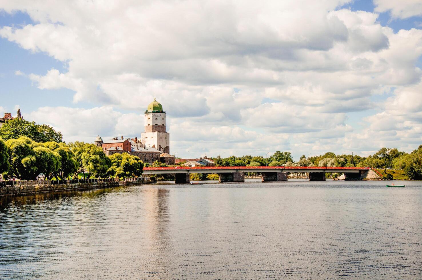 Vyborg, Russia, 22 May 2024, Fortress old town handsome, stone Russia heritage, fortification building photo