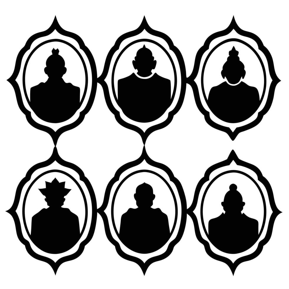 Ornamental Cadre Outline Set vector