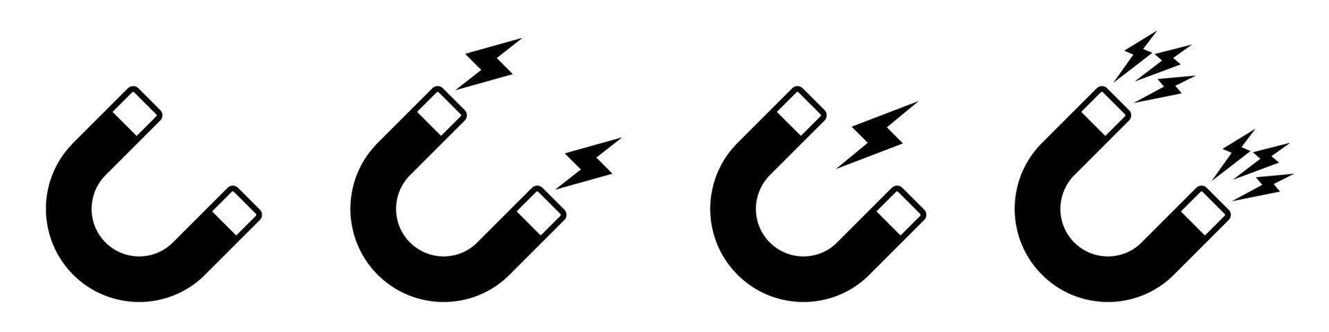 Magnet icon isolated on white background. vector