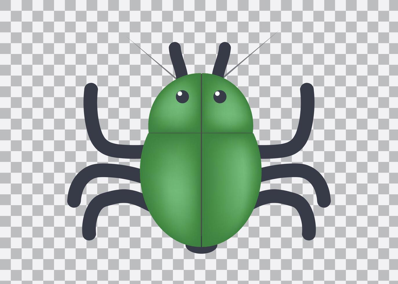Square Button with Bedbug royalty free vector