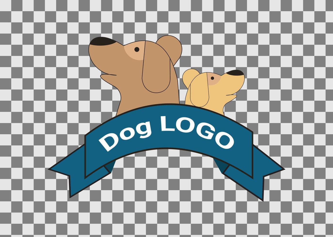 Two dog arts illustrator Design, Dog logo pro vector