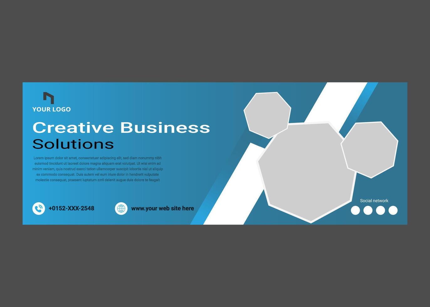 Creative Digital Marketing Business social media cover design vector