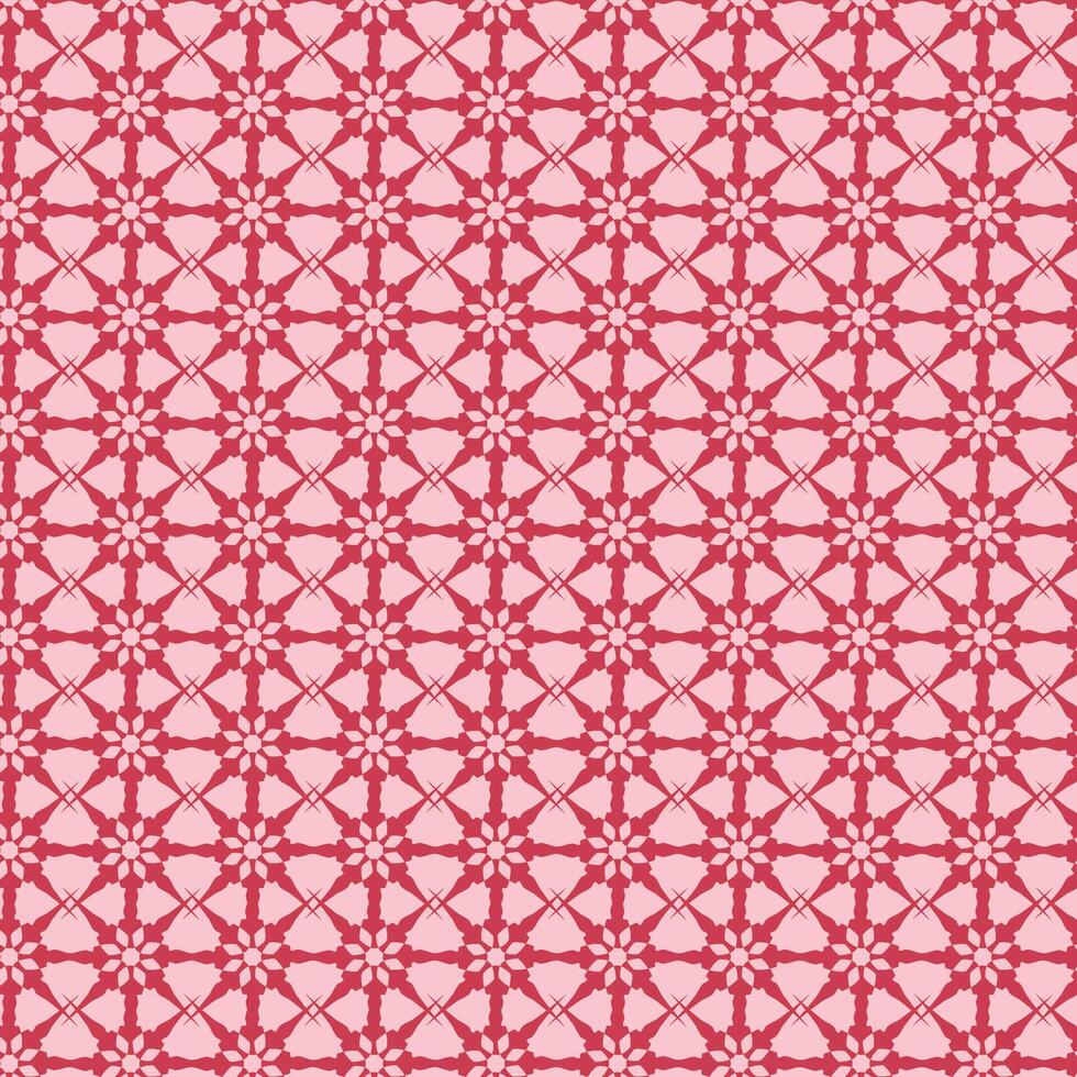 Pink and Red Geometric Floral Pattern vector