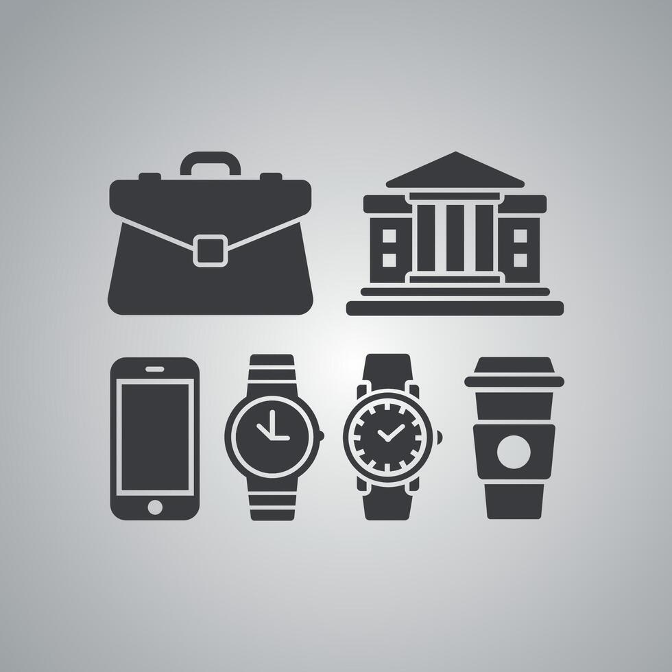 Newest Gray Business and Finance Icons vector