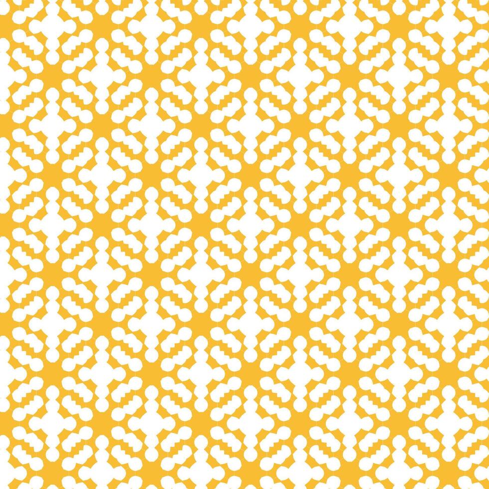 Beautiful Seamless Yellow Geometric Mandala Pattern vector