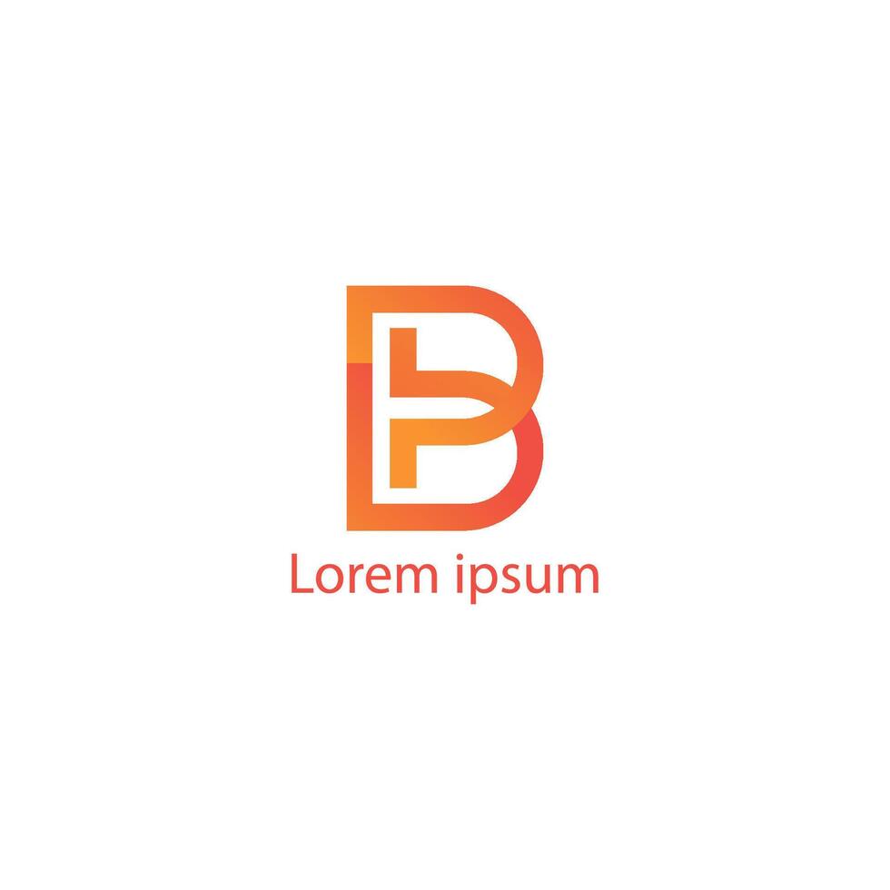 Trendy BP monogram logo design vector