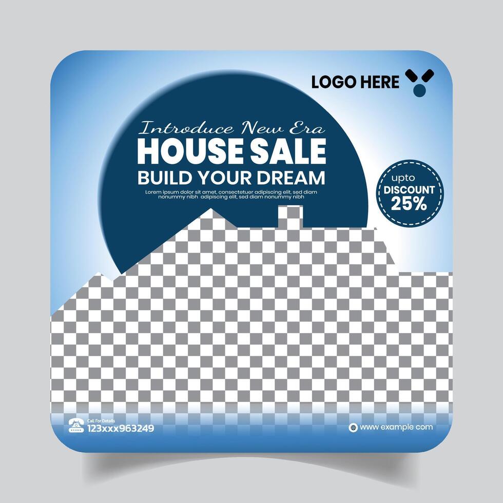 Real Estate Ads Social Media Post Deign Banner vector