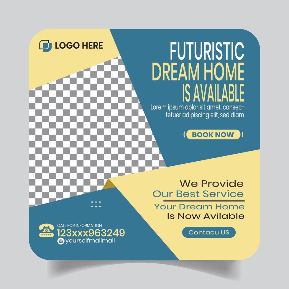 Apartment Selling Clean Social Media Post Design Layout vector