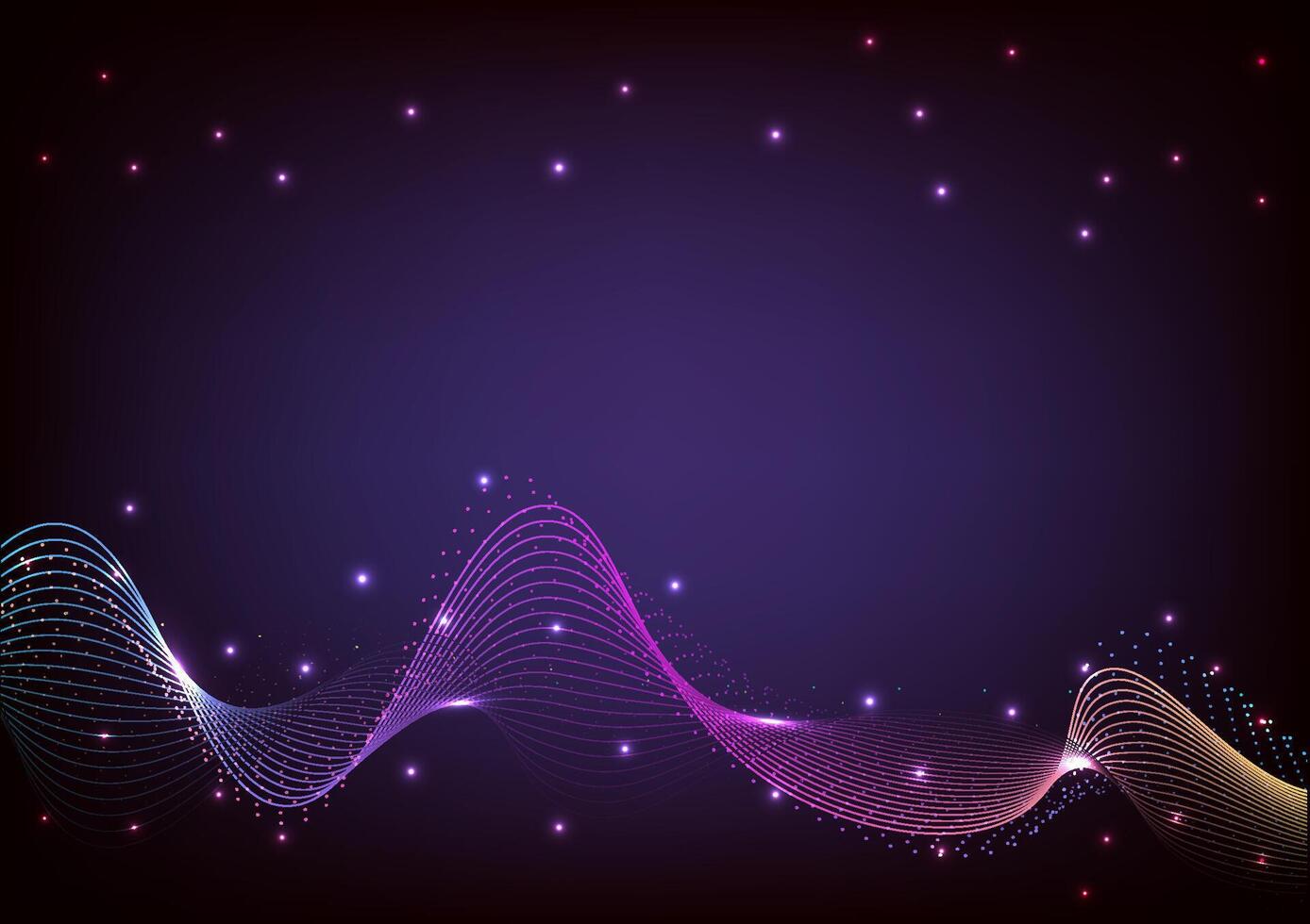 Abstract futuristic wave background. Digital network fider optic internet online concept. Design for data, cyber, metaverse, sound, telecoms, communication, connection. vector