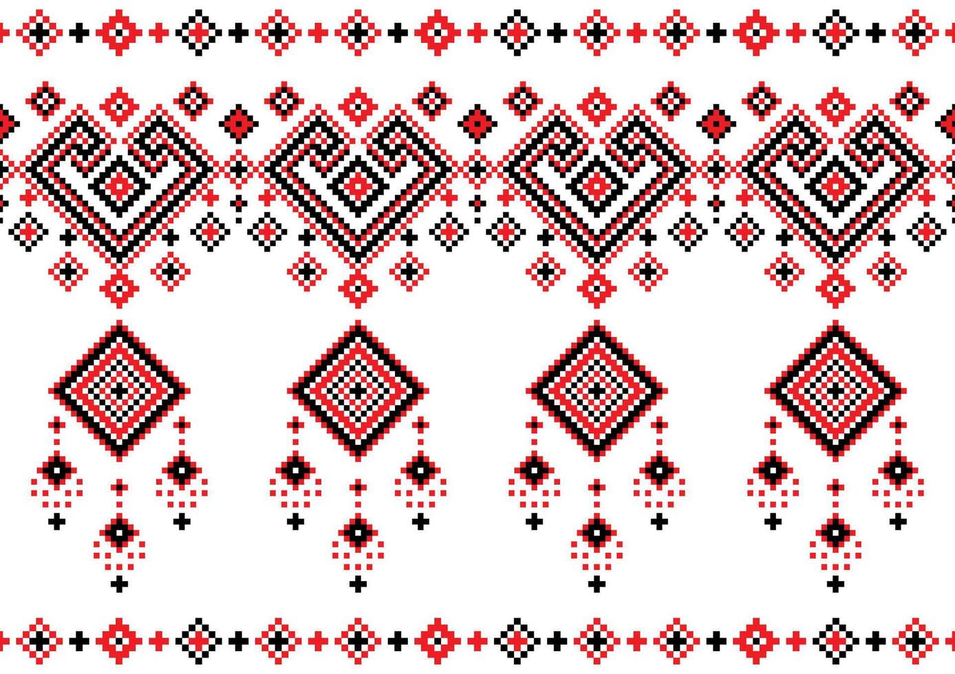Geometric fabric pattern. Ethnic embroidery concept. Design for retro, geometric, wallpaper, graphic, indian, fabric, colorful, ornament, african, printing, business. vector