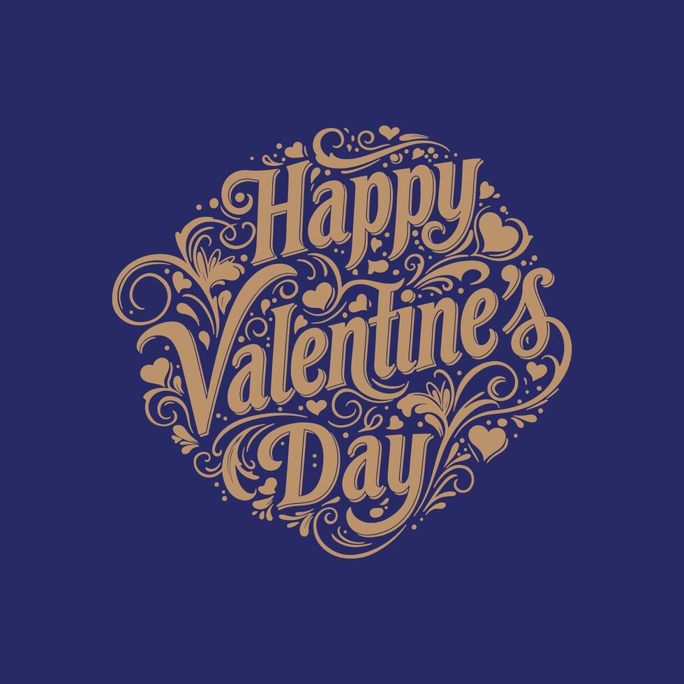 Happy Valentines Day Typography Design vector