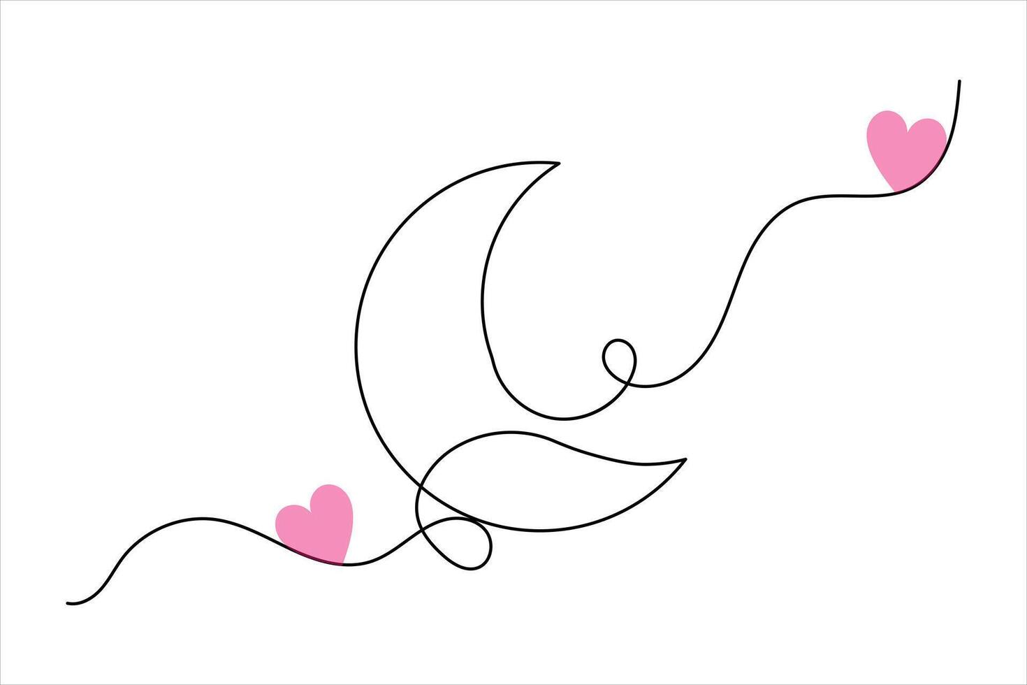 Islamic icon single line drawing vector