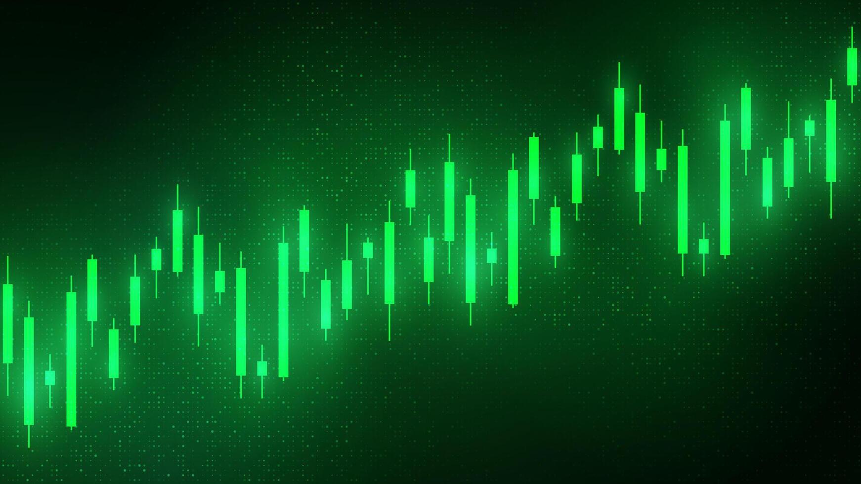 Stock Market Growth Illustration with Increasing Graph Going Up. Increasing graph and arrow on green background. vector