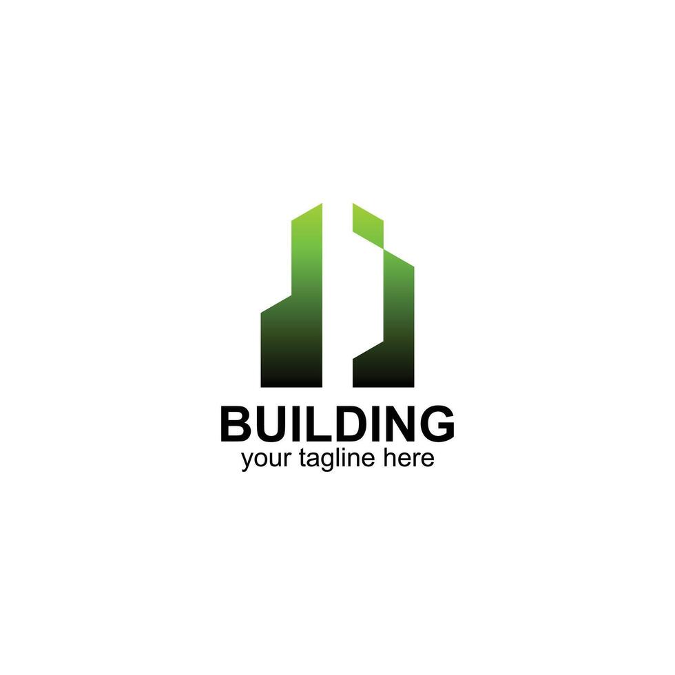 letter d logo icon for building with creative illustration vector