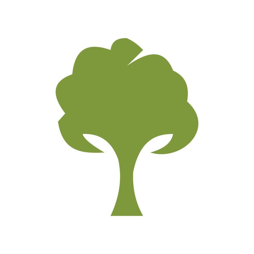 green tree icon logo design template vector
