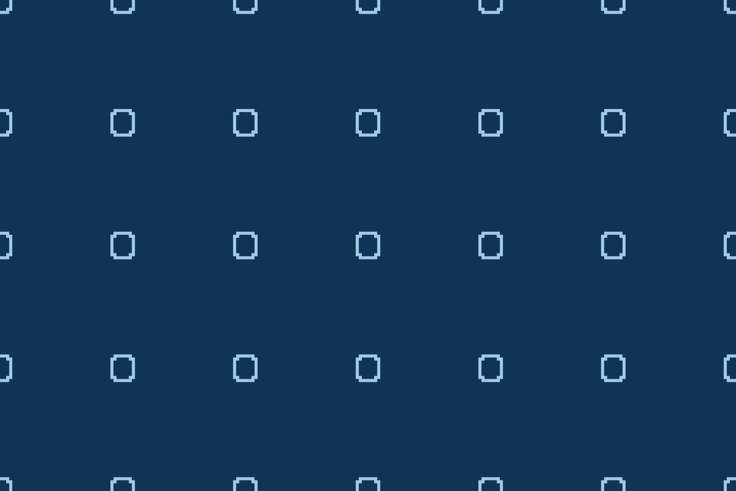 Fabric pattern with ethnic style blue color background motif decor pattern cross stitch. vector