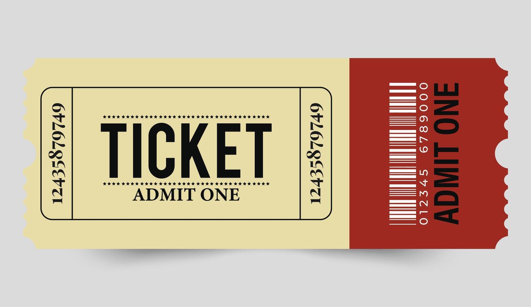 A ticket for an event on a white background vector