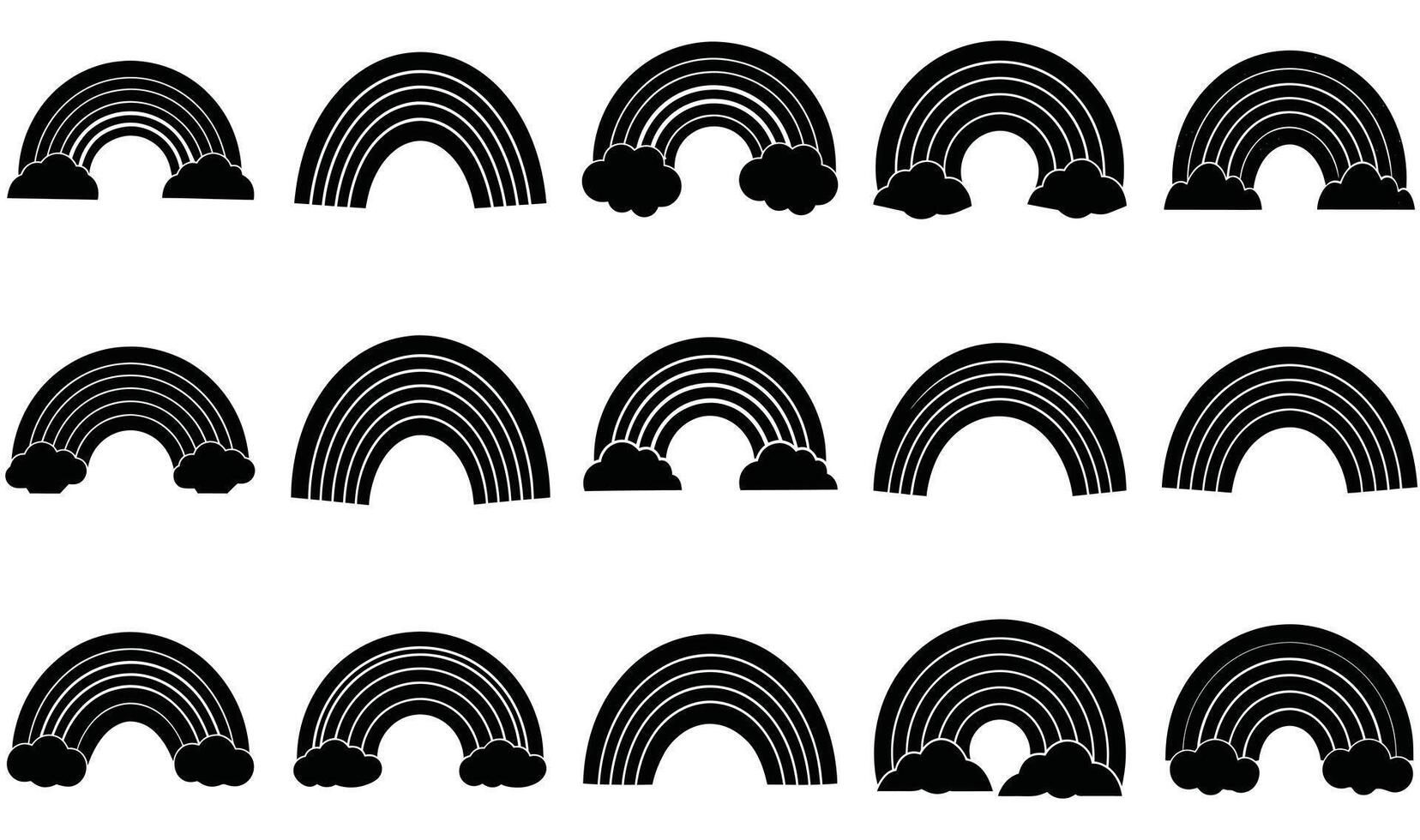 Minimalist Rainbow Illustrations Pack vector