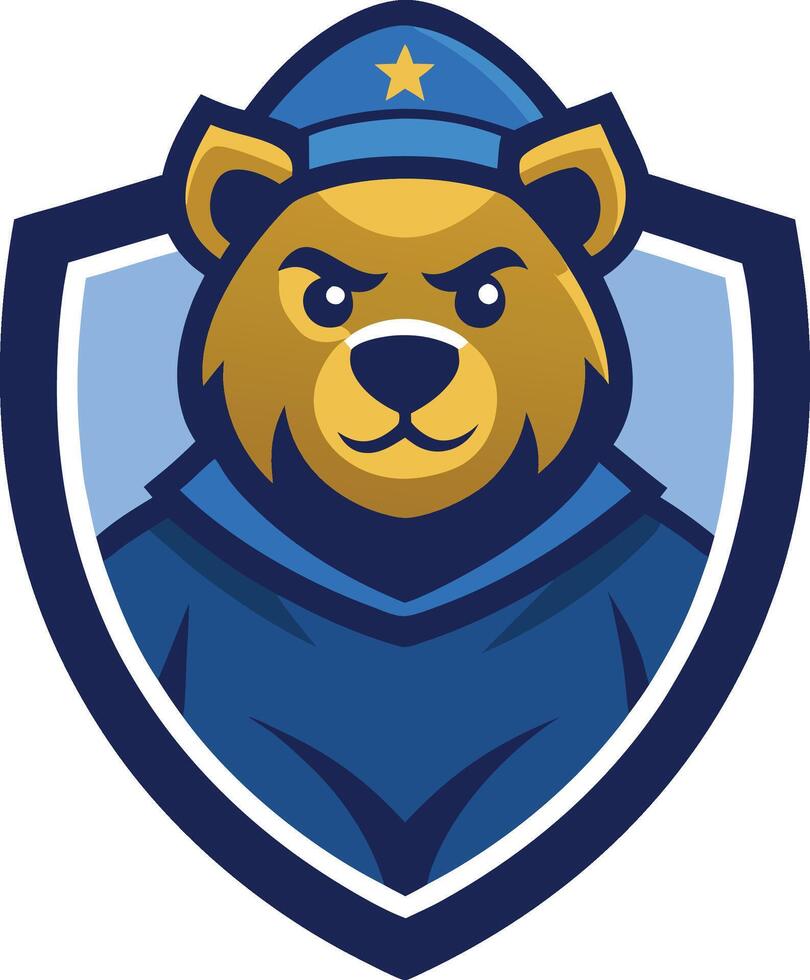 Bear in Forest Frame Icon vector